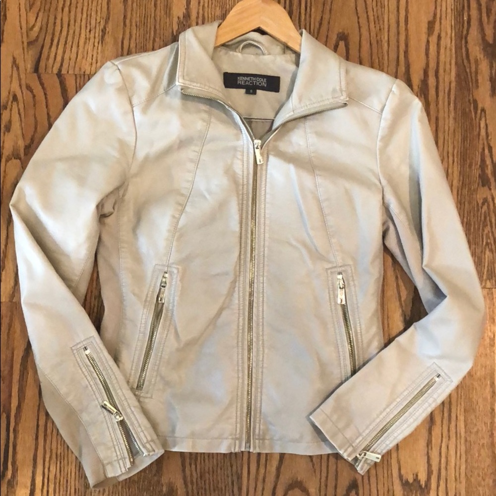 Kenneth Cole Reaction soft creamy leather jacket